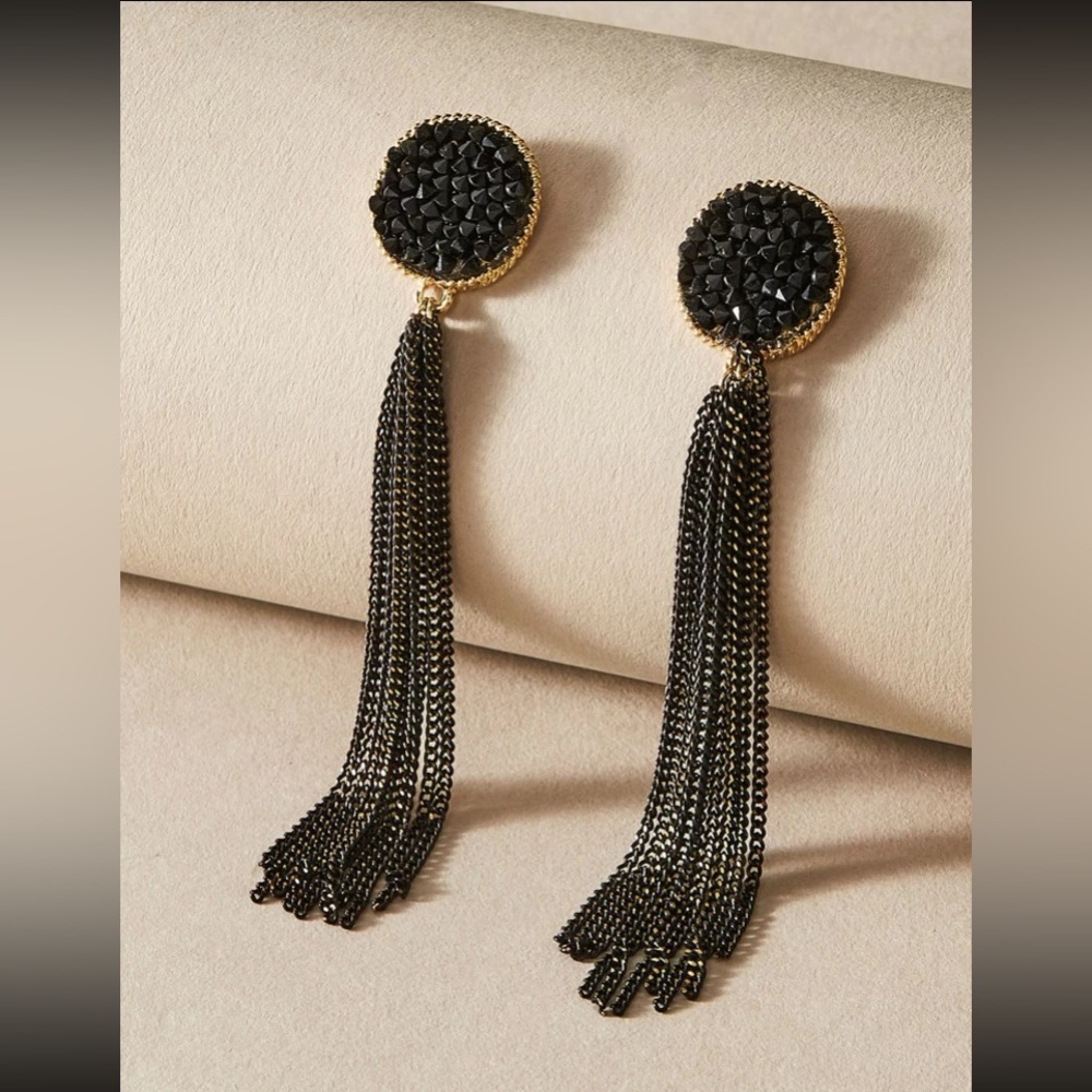 🆕 Black Chain Tassel Earrings!!!